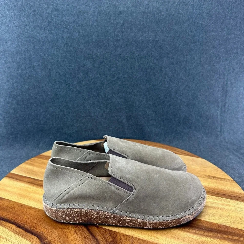 Birkenstock Callan Suede Slip On Shoes Taupe Gray Womens 6 EU 37 Worn Once